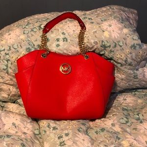 Michael Kors Orange Leather Purse/Wallet. Like new